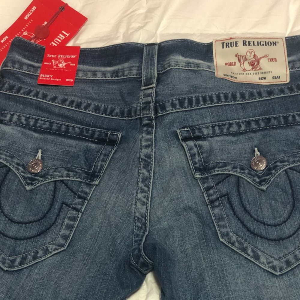 True Religion Men's Ricky Strait Jeans 29x34 NWT